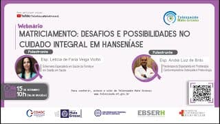 15/09/2021 - Matriciamento: Desafios e Possibilidades no Cuidado Integral em Hanseníase